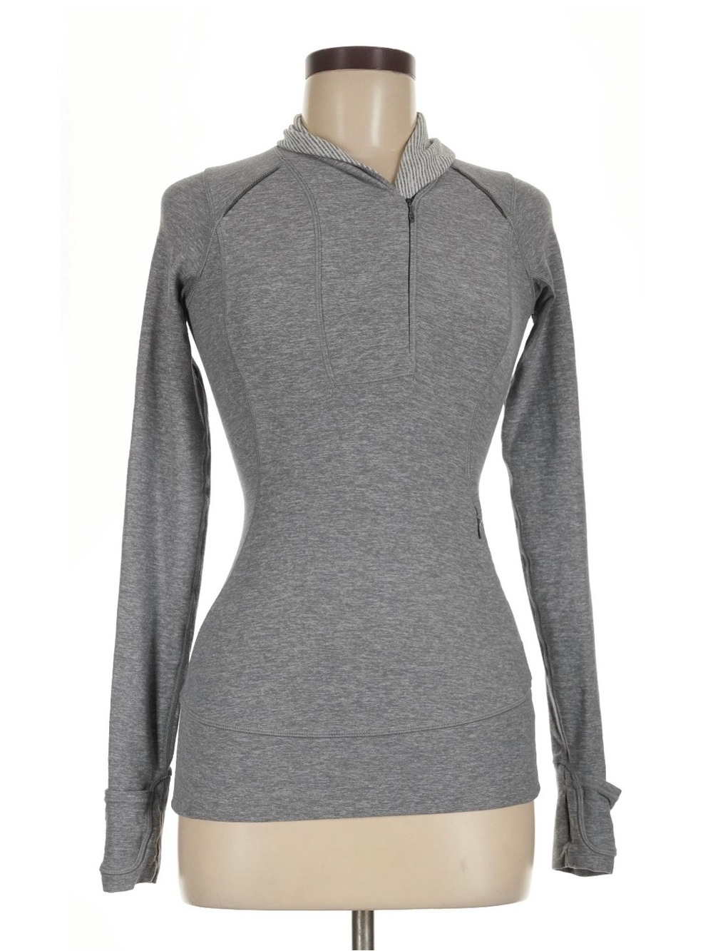 lululemon athletica , think fast 1/4 zip gray Long-Sleeve Half-Zip Pullover